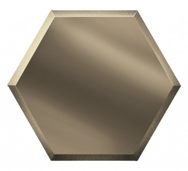 Шестигранная зеркальная плитка соты бронза 250х216 мм